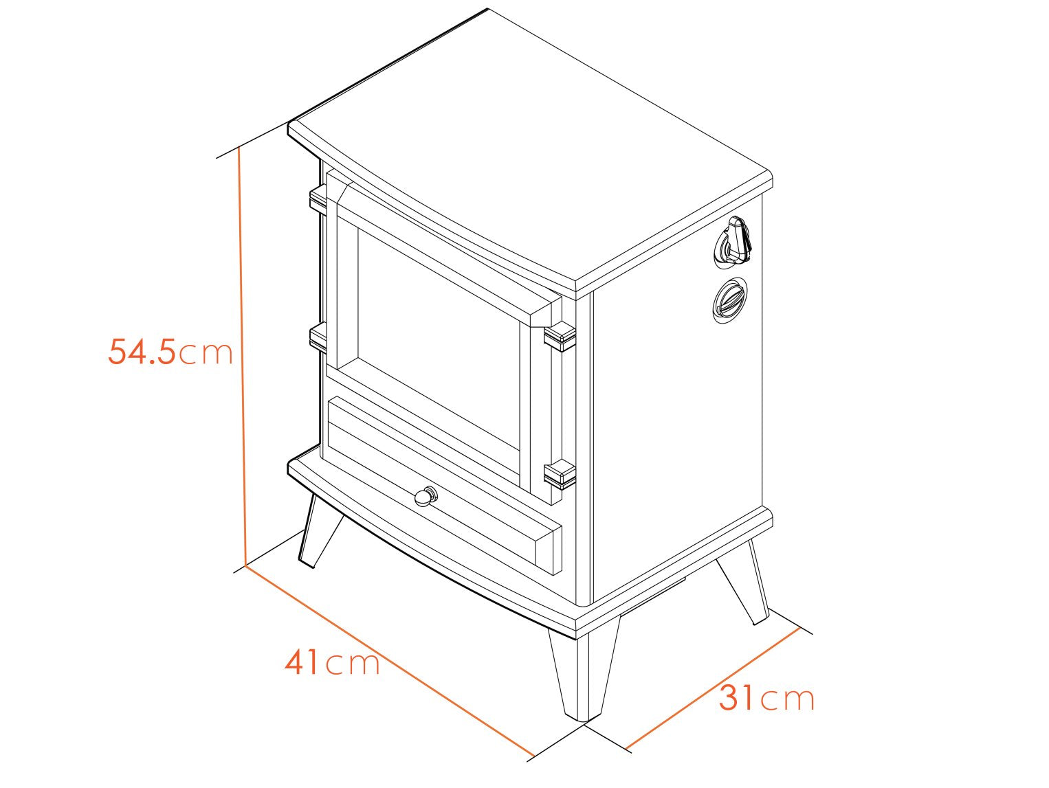 Adam Hudson Electric Stove Grey