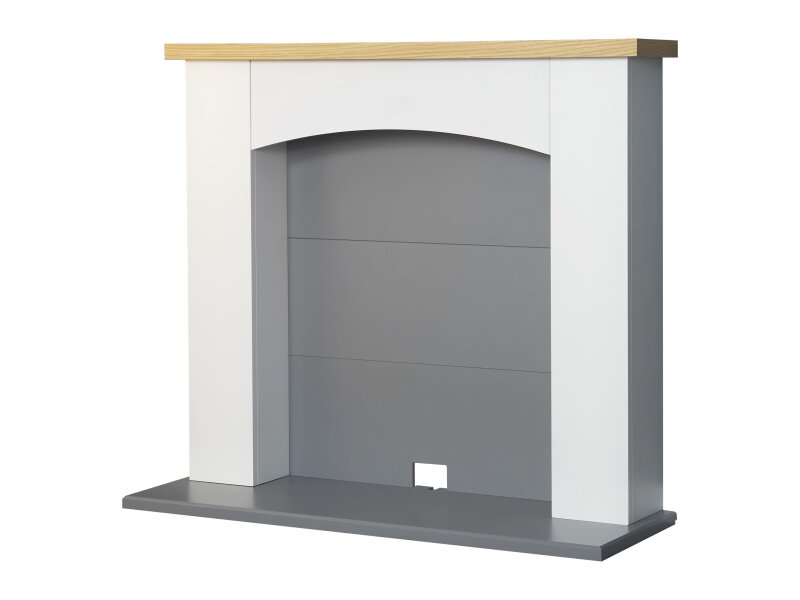 Adam Huxley Electric Stove Fireplace Pure White & Grey, 39"