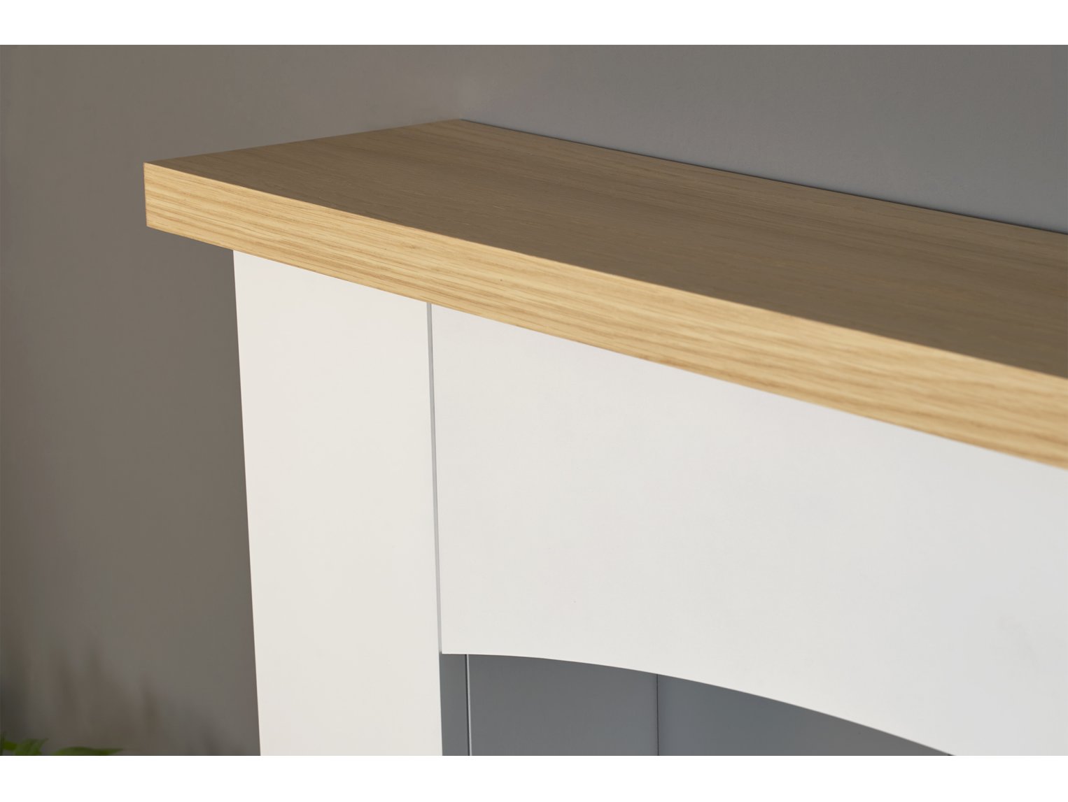 Adam Huxley Pure White & Grey + Ripon Electric Stove Black, 39"