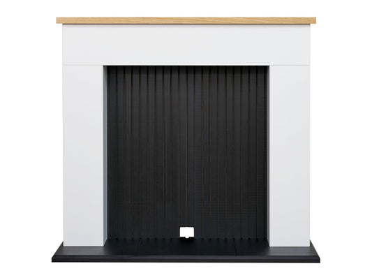 Adam Innsbruck Stove Fireplace in Pure White, 48 Inch
