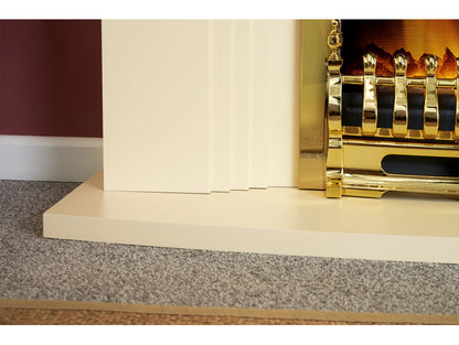 Adam Kirkdale Fireplace Cream + Blenheim Electric Fire Brass, 45"