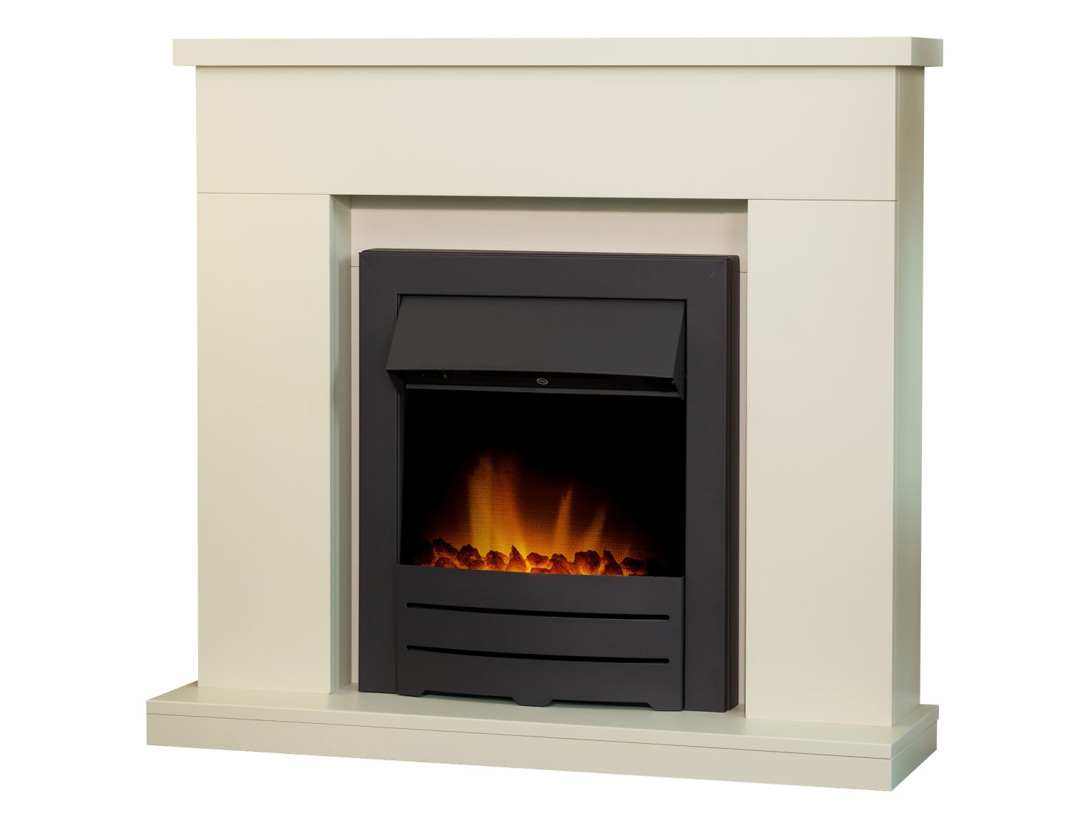 Adam Lomond Fireplace Stone Effect + Colorado Electric Fire Black, 39"