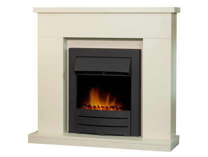 Adam Lomond Fireplace Stone Effect + Colorado Electric Fire Black, 39"