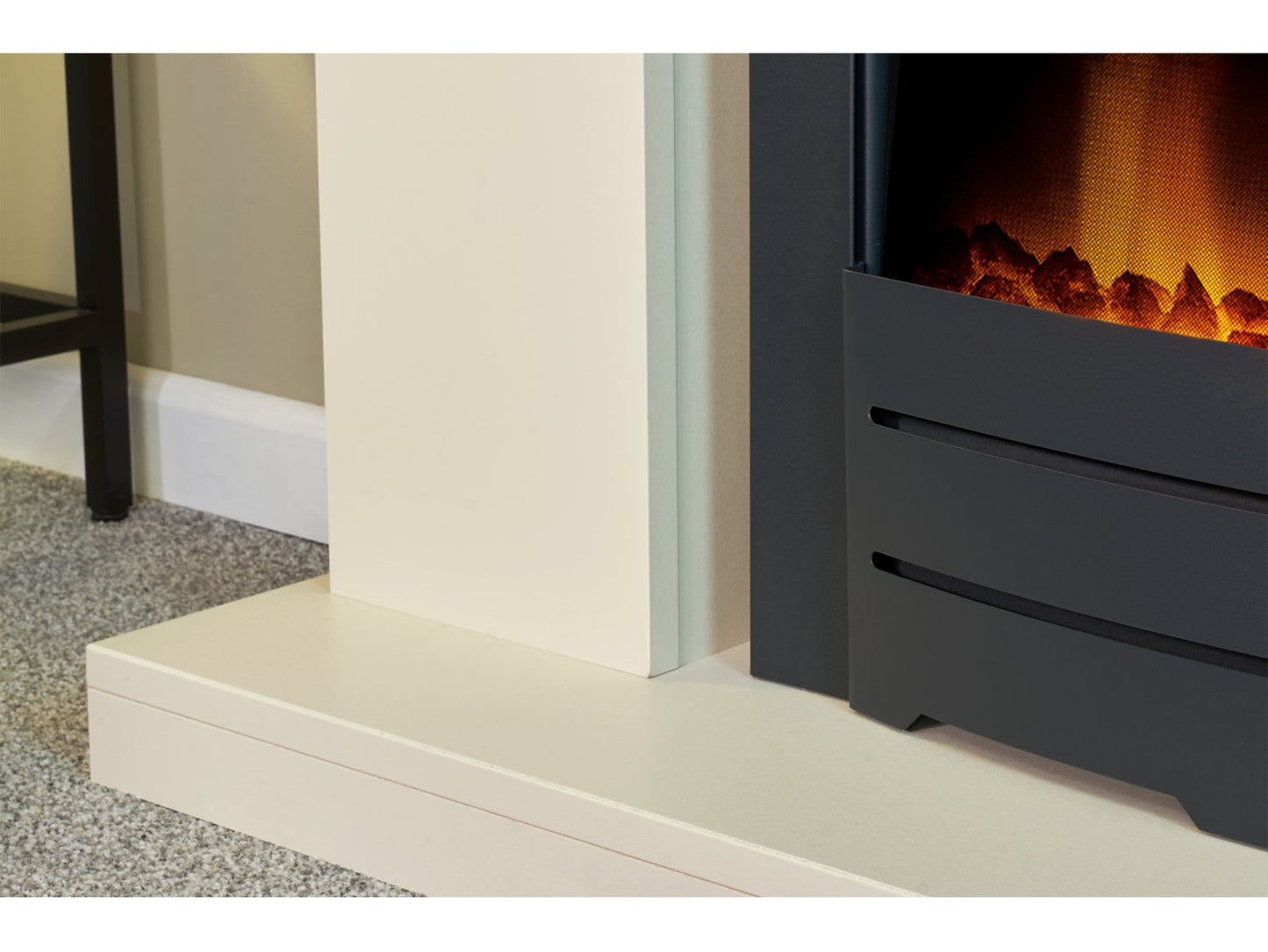 Adam Lomond Fireplace Stone Effect + Colorado Electric Fire Black, 39"