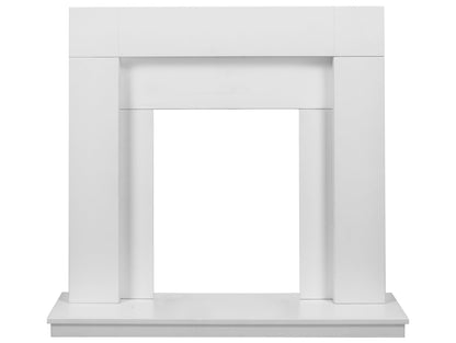 Adam Malmo Fireplace in Pure White & Black/Pure White, 39 Inch
