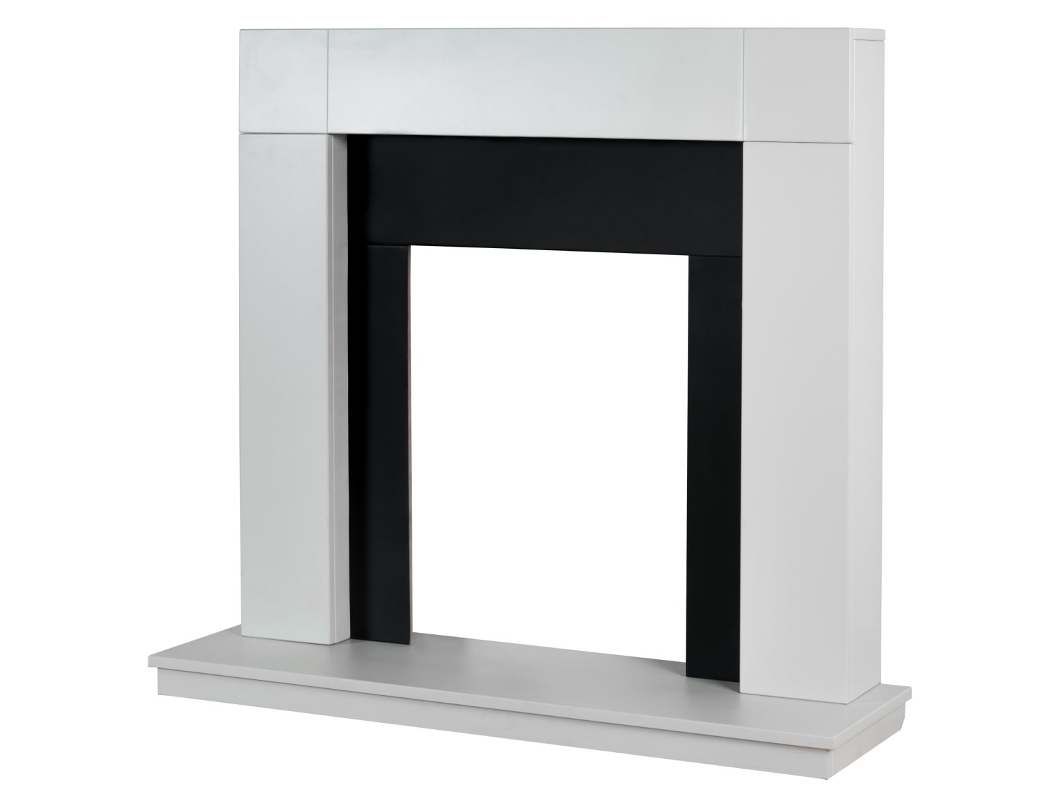 Adam Malmo Fireplace Pure White & Black/Pure White, 39"