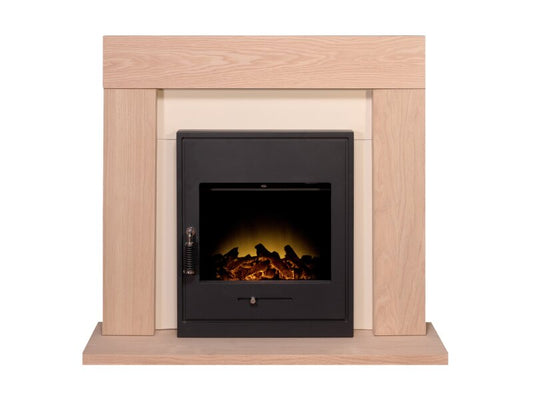 Adam Malmo Oak & Black/Cream + Oslo Inset Electric Stove Black, 39"