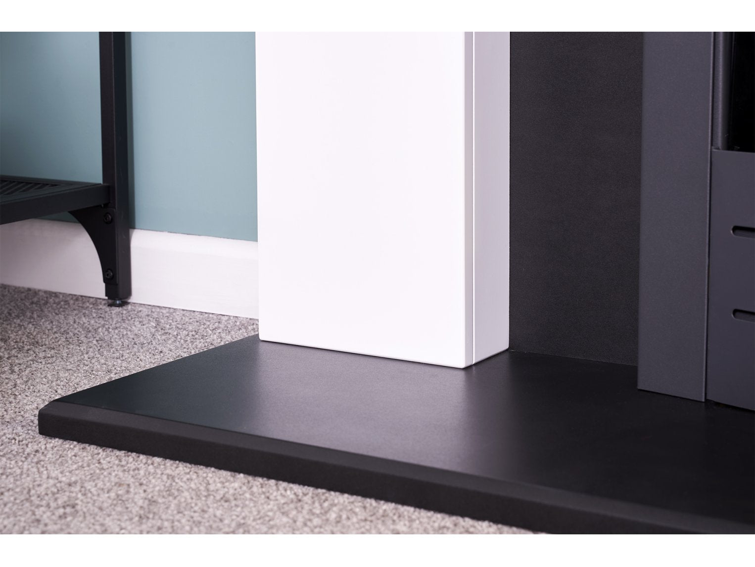 Adam Miami Fireplace Pure White & Black + Colorado Electric Fire Black, 48"