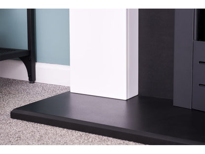 Adam Miami Fireplace Pure White & Black + Colorado Electric Fire Black, 48"