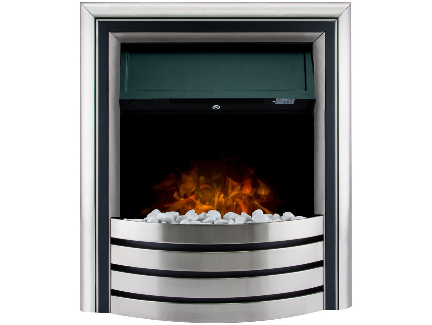 Adam Minnesota 6-in1 Electric Fire with Interchangeable trims & Remote Control in Chrome