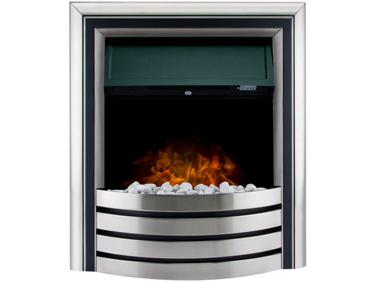 Adam Minnesota 6-in1 Electric Fire with Interchangeable trims & Remote Control in Chrome