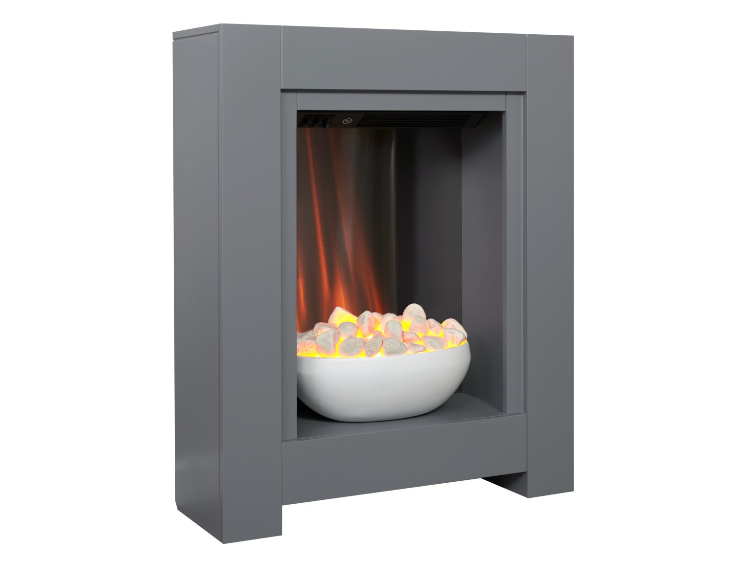 Adam Monet Fireplace Suite Grey + Electric Fire, 23"
