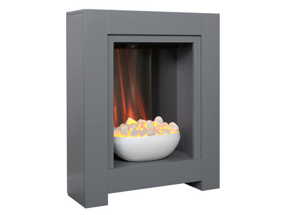 Adam Monet Fireplace Suite Grey + Electric Fire, 23"