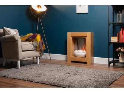 Adam Monet Fireplace Suite Oak + Electric Fire, 23"