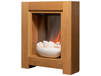 Adam Monet Fireplace Suite Oak + Electric Fire, 23"