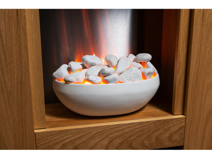 Adam Monet Fireplace Suite Oak + Electric Fire, 23"