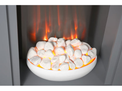 Adam Monet Fireplace Suite Grey + Electric Fire, 23"