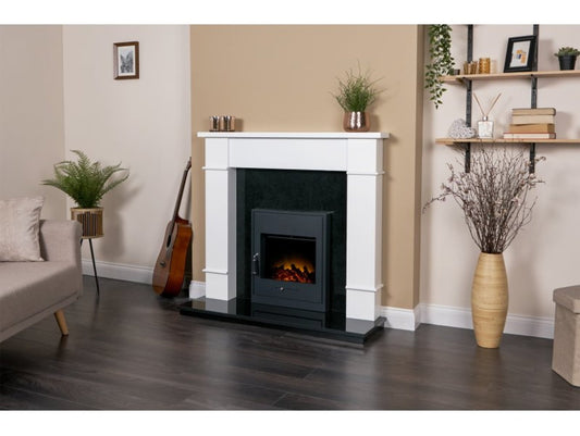 Adam Oslo Electric Inset Stove Black + Remote Control