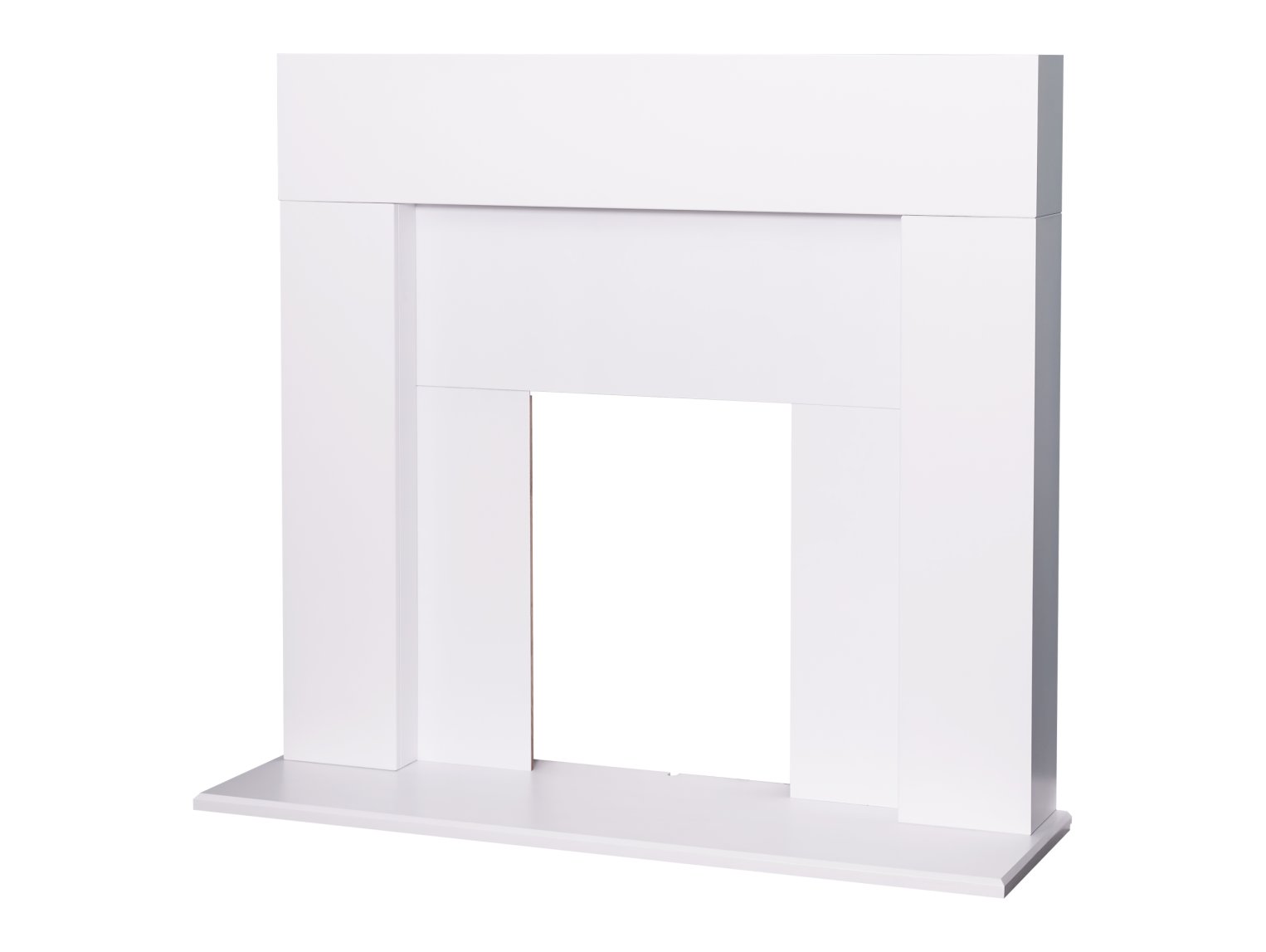 Adam Miami Fireplace Suite Pure White, 48"