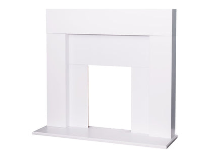 Adam Miami Fireplace Suite Pure White, 48"