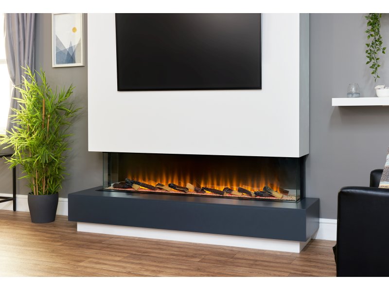 Adam Sahara Electric Inset Media Wall Panoramic Fire 61 Inch 1500mm
