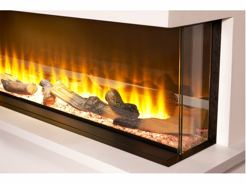 Adam Sahara Pre-Built Media Wall Fireplace Package 4