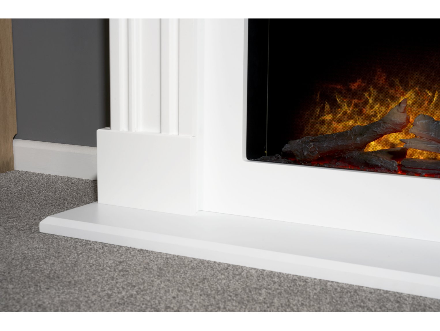 Adam Sandwell Electric Fireplace Suite Pure White, 44"