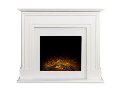 Adam Sandwell Electric Fireplace Suite in Pure White, 44 Inch