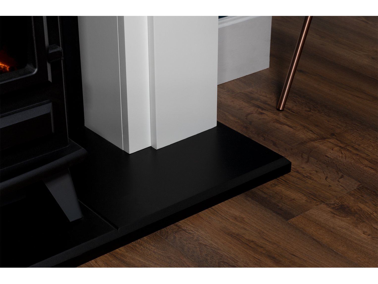 Adam Siena Stove Suite Pure White + Hudson Electric Stove Black, 48"
