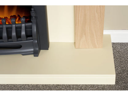 Adam Southwold Fireplace Oak & Cream + Blenheim Electric Fire Black, 43"