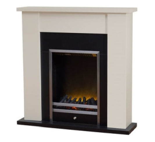 Adam Stratton Fireplace Suite in Cream, 35 Inch