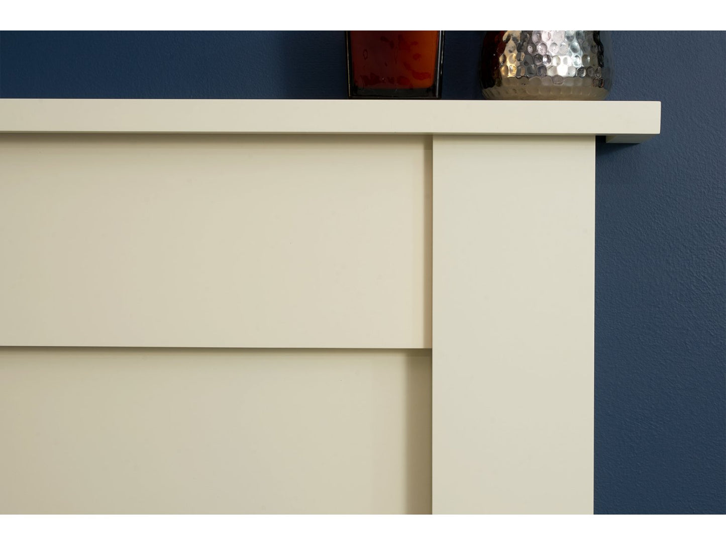 Adam Sutton Fireplace Cream & Black/Cream + Blenheim Electric Fire Chrome, 43"