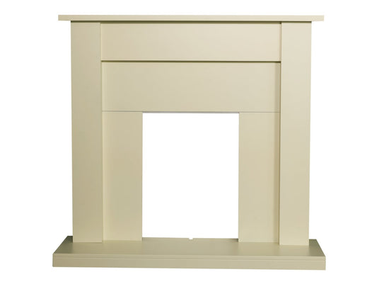 Adam Sutton Fireplace in Cream & Black/Cream, 43 Inch