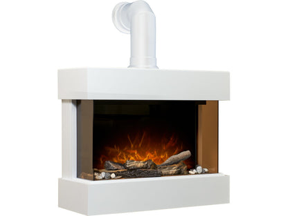 Adam Vega Lyra White Electric Wall Mounted Fireplace Suite