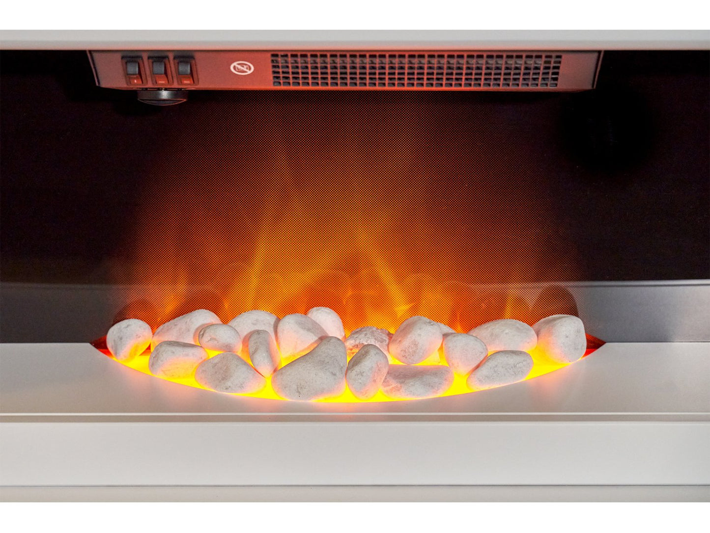 Adam Verona all White Electric Fireplace Suite , 48"