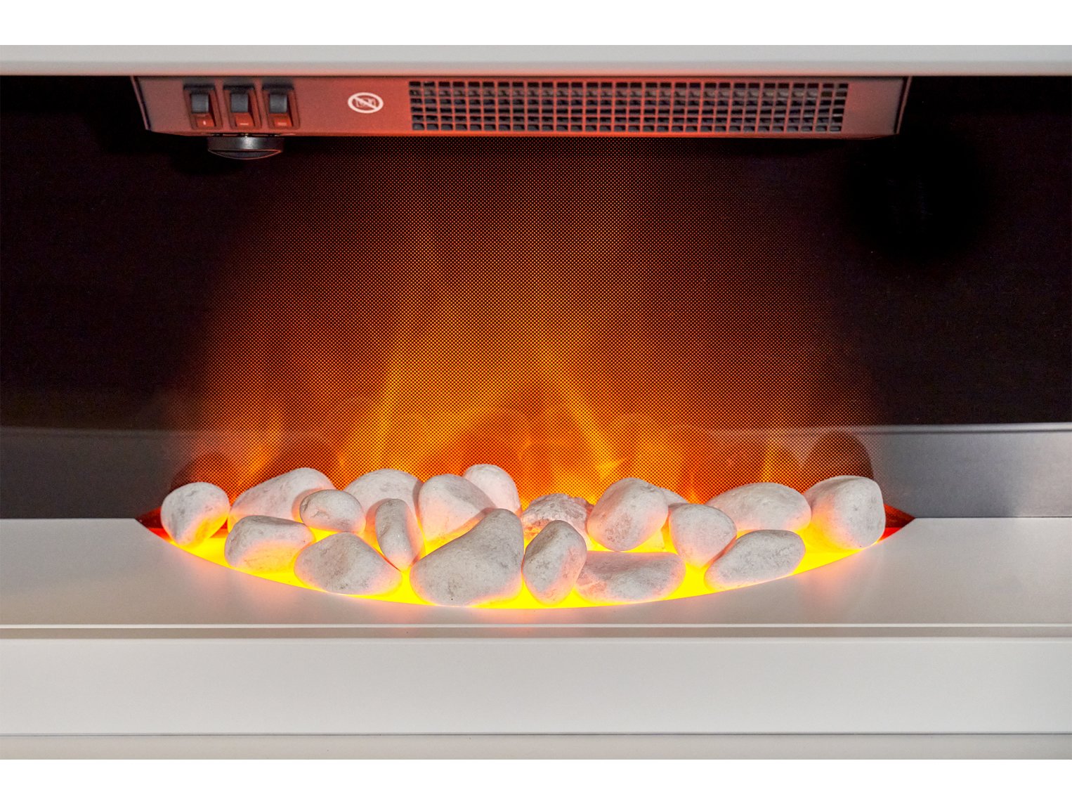 Adam Verona all White Electric Fireplace Suite , 48"