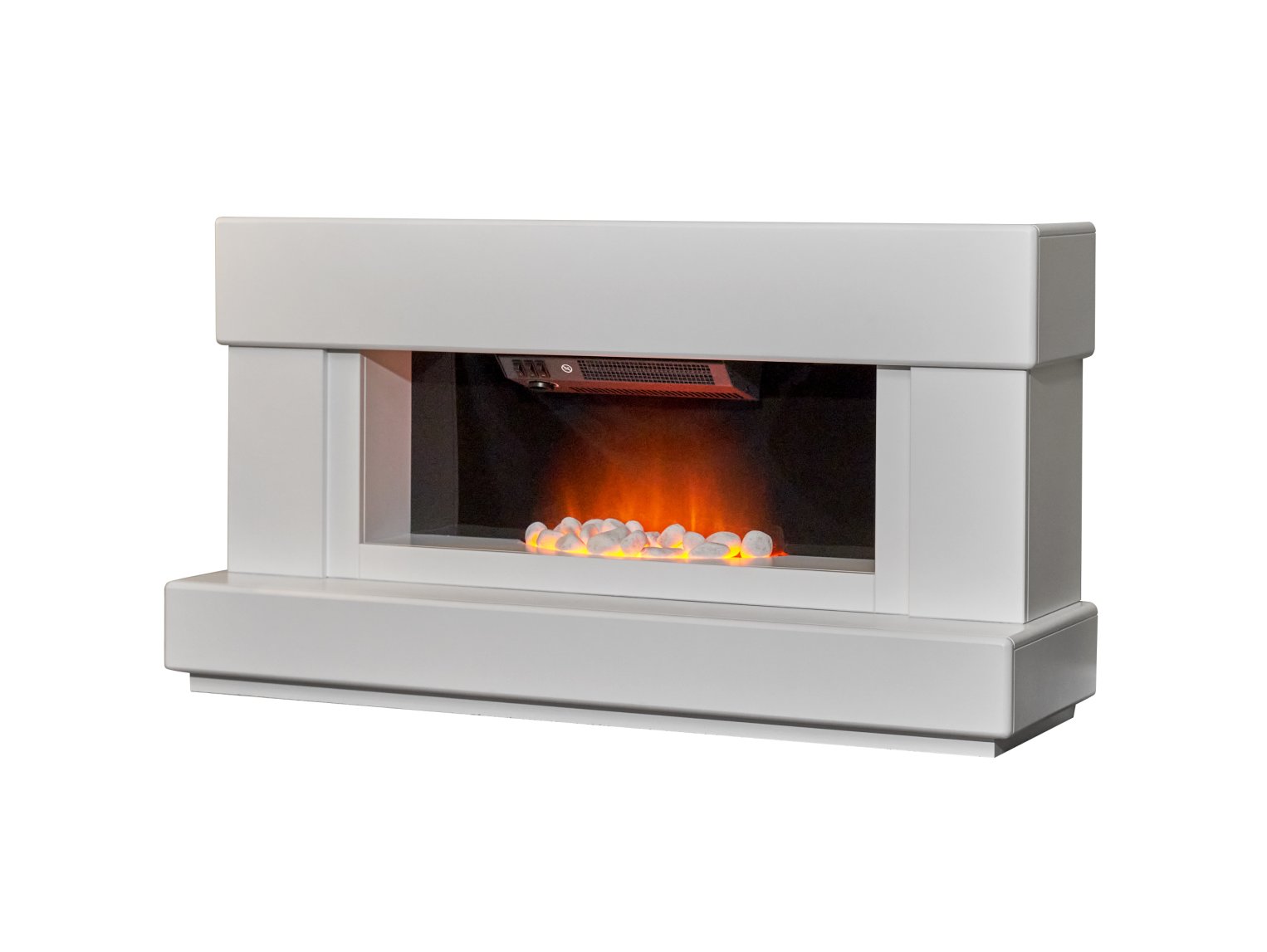 Adam Verona all White Electric Fireplace Suite , 48"