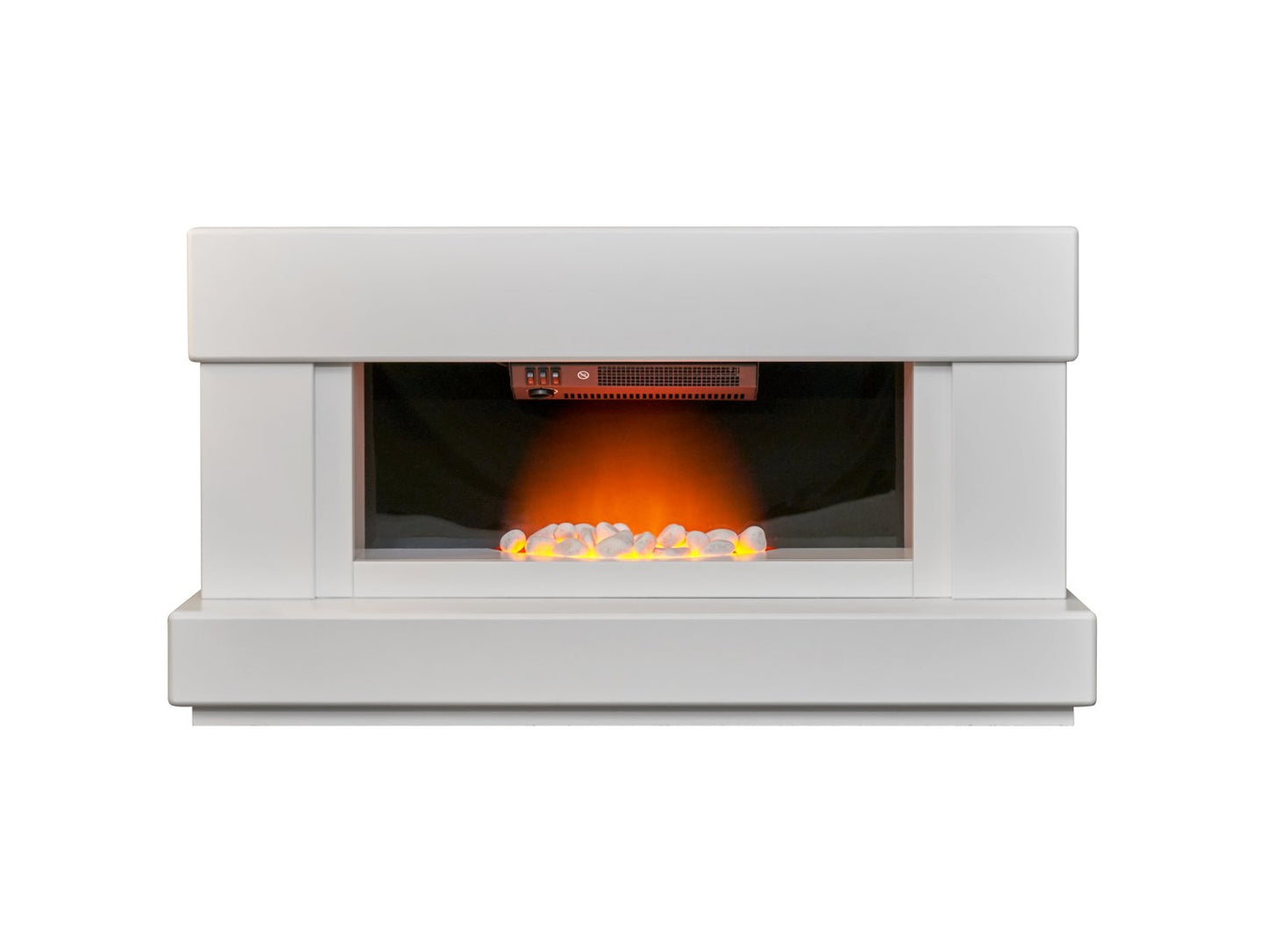 Adam Verona Fireplace Suite in Pure White, 48 Inch