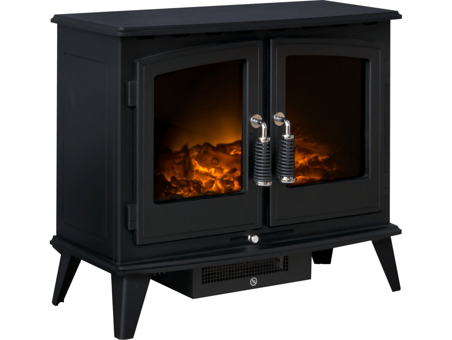 Adam Woodhouse Electric Stove Black + Straight Stove Pipe