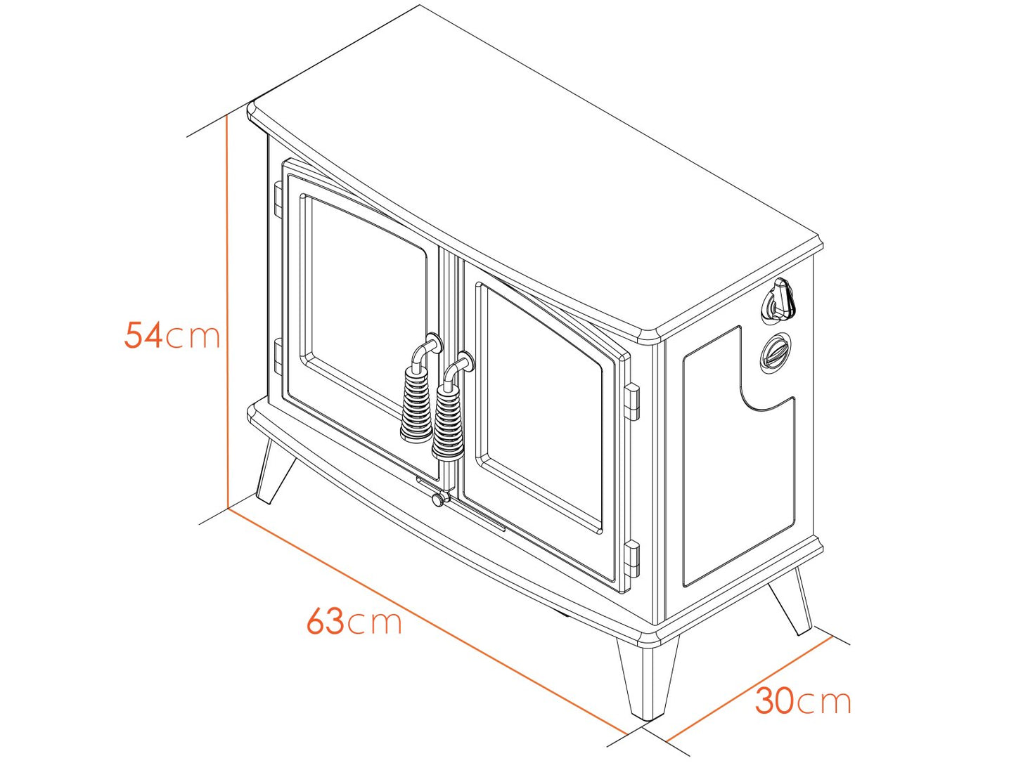 Adam Woodhouse Electric Stove Pure White