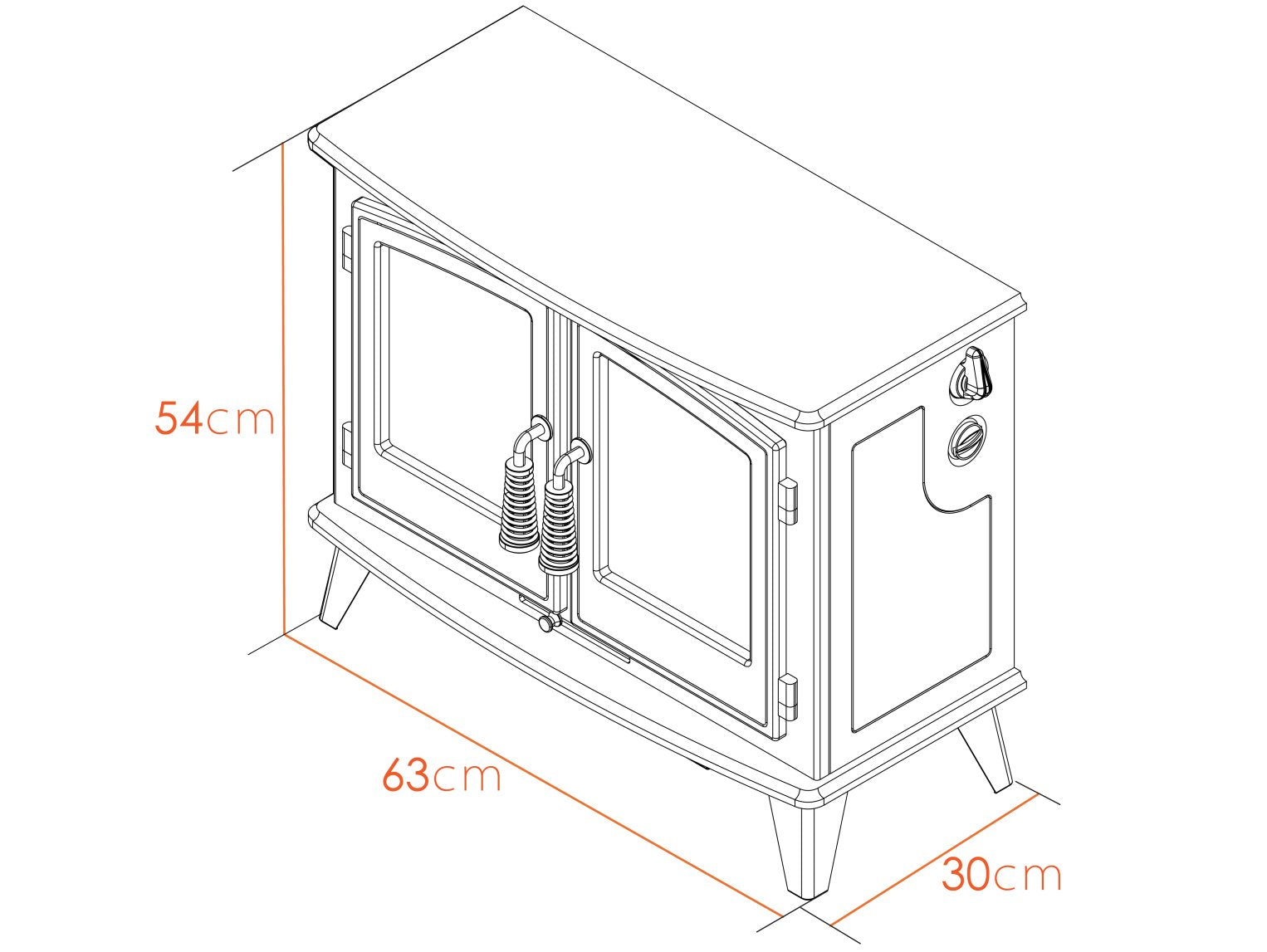Adam Woodhouse Electric Stove Pure White