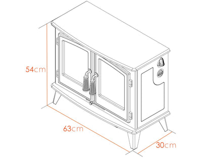 Adam Woodhouse Electric Stove Pure White