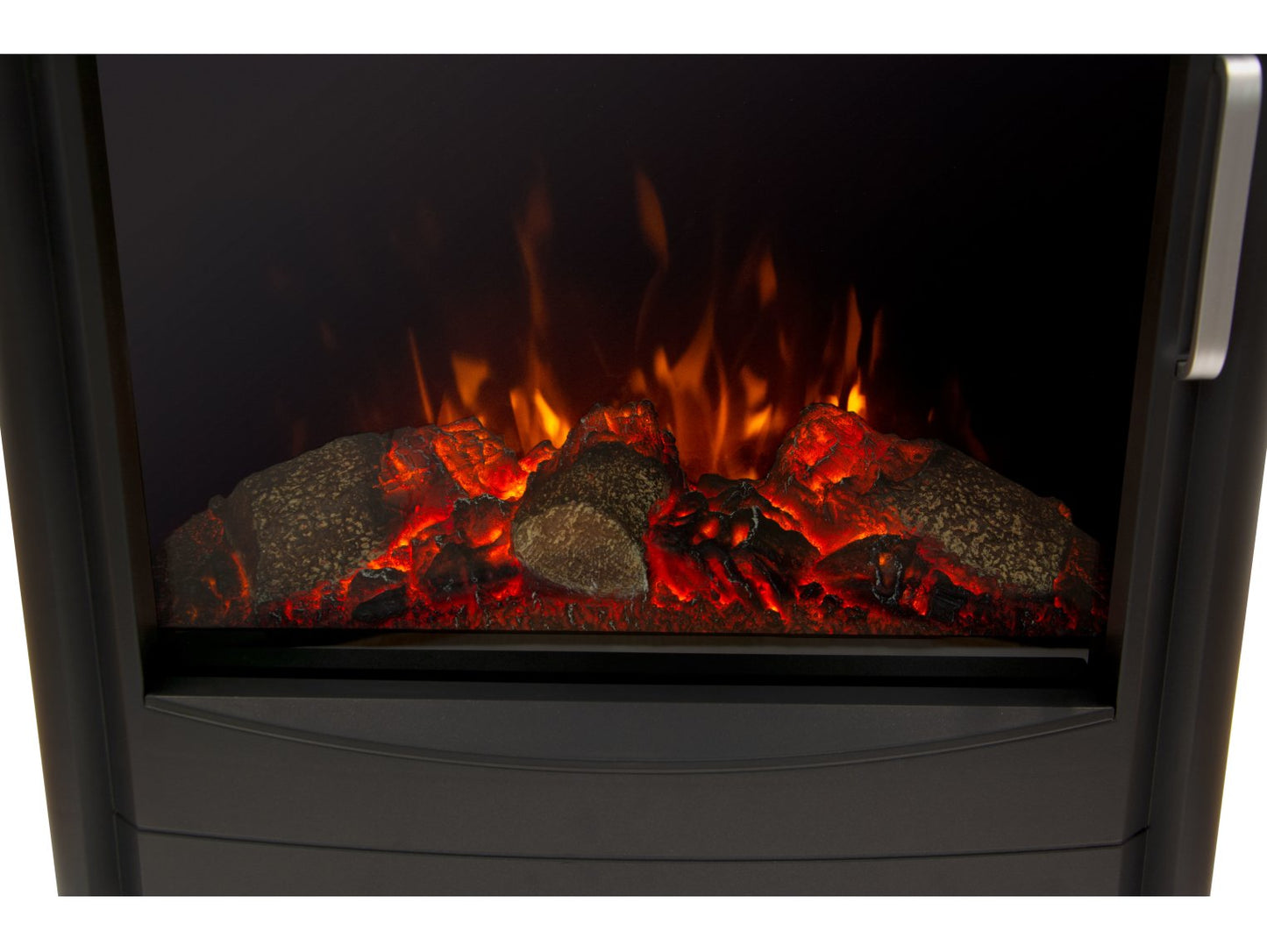 Sureflame Keston Electric Stove Black + Angled Stove Pipe