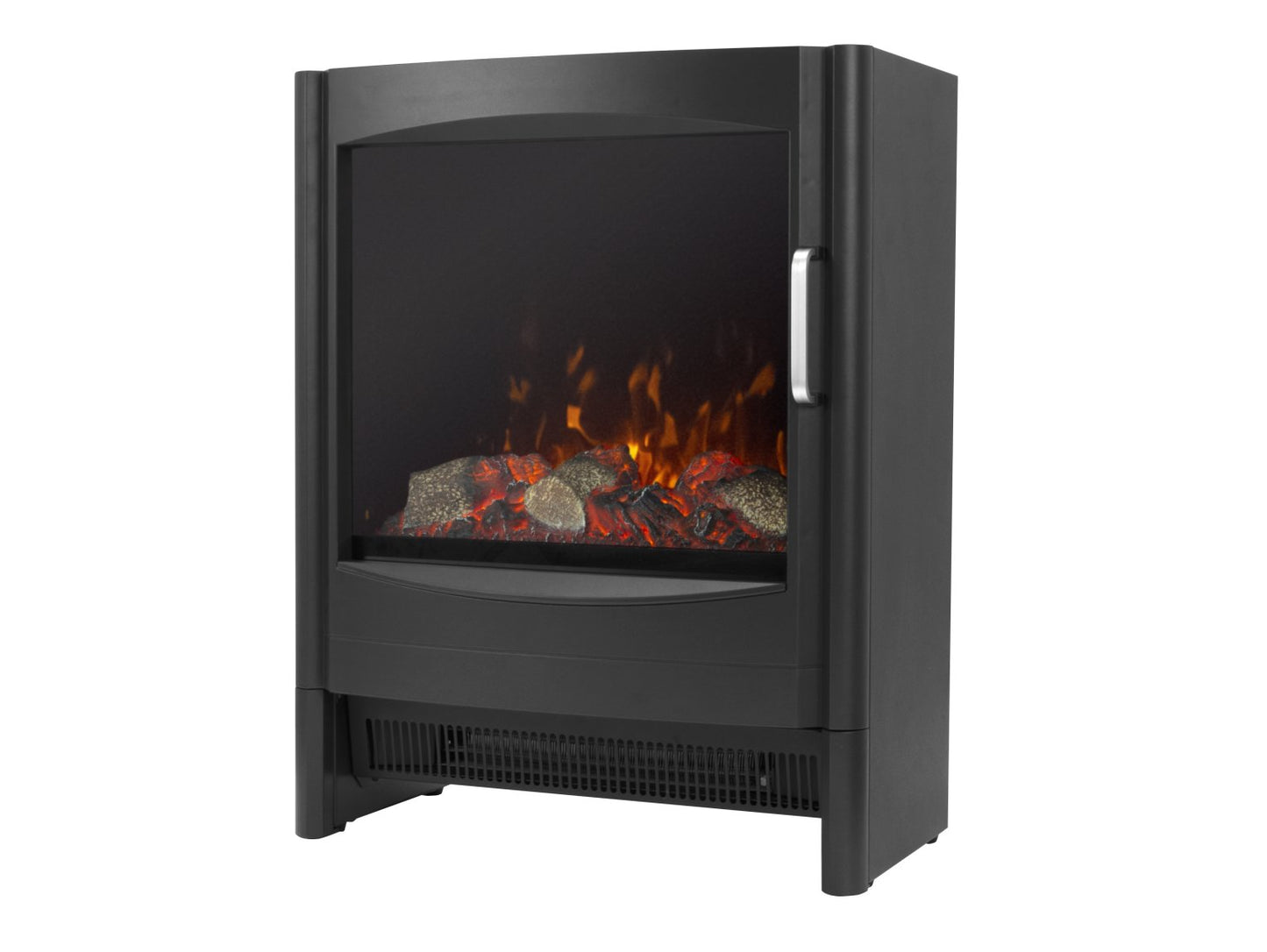 Sureflame Keston Electric Stove Black + Angled Stove Pipe