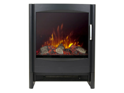Sureflame Keston Electric Stove Black + Angled Stove Pipe