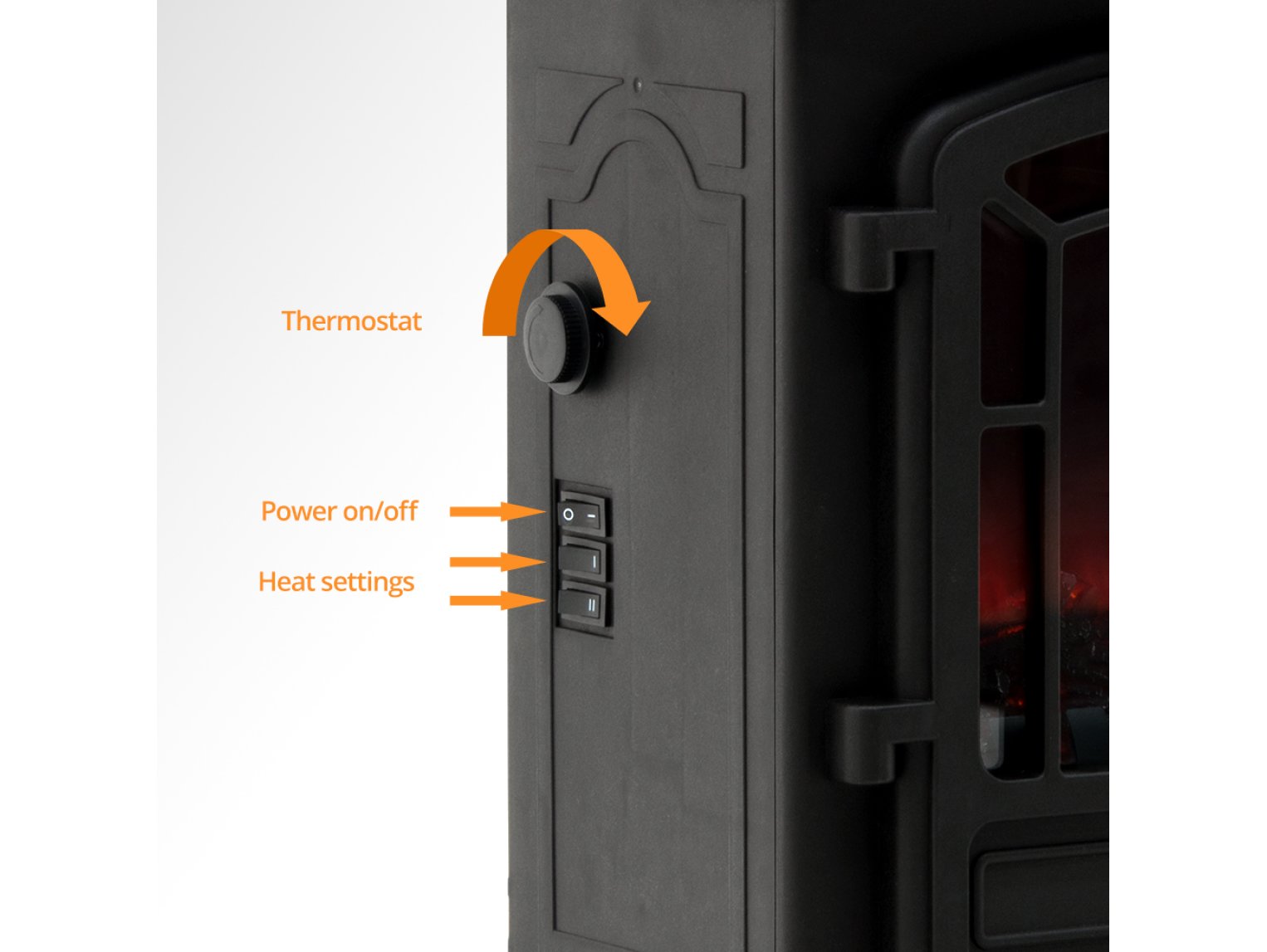 Sureflame Ripon Electric Stove in Black