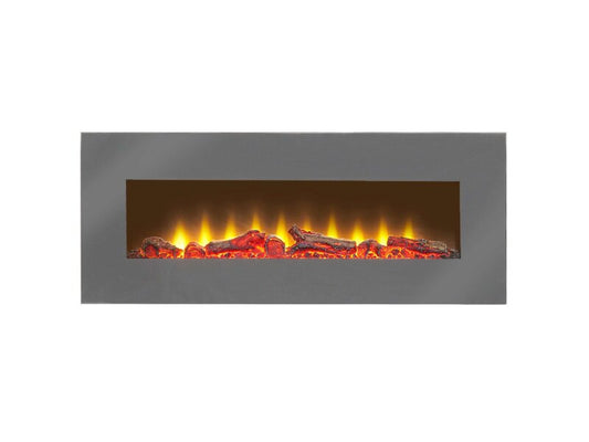 Sureflame WM-9505 Electric Wall Mounted Fire with Remote in Grey, 42 Inch