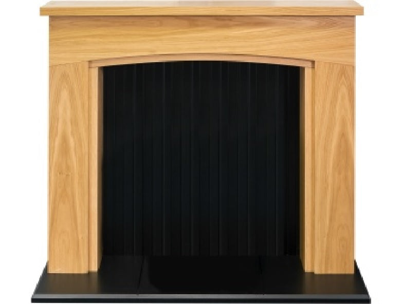 Adam Turin Stove Suite Fireplace in Oak & Black 48 Inch