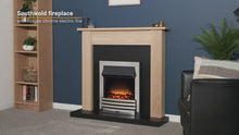 Load and play video in Gallery viewer, Adam Southwold Fireplace Oak &amp; Black, 43&quot;
