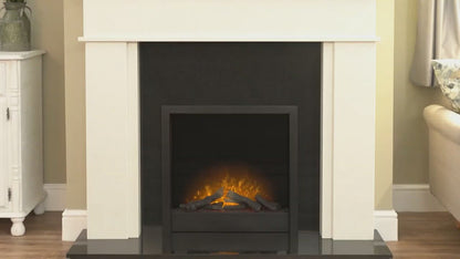 Adam Brentwood Fireplace Pure White & Charcoal Grey with Ontario Electric fire, 43 Inch